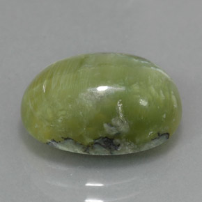 Serpentina verde natural de 5,32 ct, corte óvalo, opaco