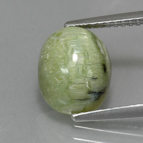Serpentina verde natural de 2,57 ct, corte óvalo, opaco