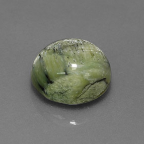 Serpentina verde natural de 2,76 ct, corte redondo, opaco