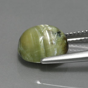 Serpentina verde natural de 2,93 ct, corte óvalo, opaco