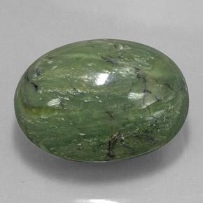 Serpentina Verde terroso natural de 79.50 ct, Ovalada, Opaco
