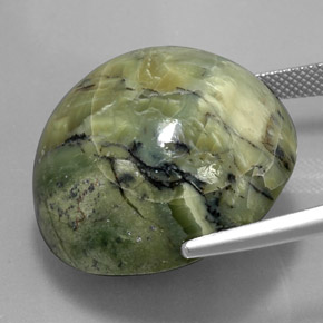 Serpentina verde natural de 58,61 ct, corte redondo, opaco