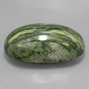 Serpentina verde natural de 49,97 ct, corte óvalo, opaco