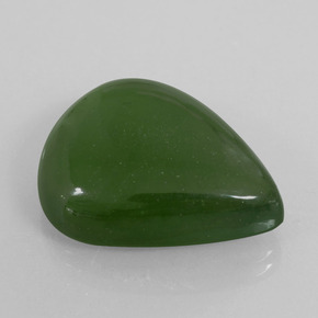 Serpentina verde natural de 29,88 ct, en forma de pera, transparente