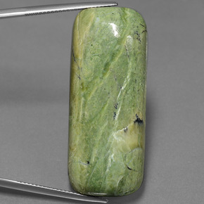 Serpentina Verde amarillento natural de 39.11 ct, Corte Cojín, Opaco