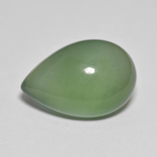 Serpentina verde natural de 8,76 ct, en forma de pera, translúcido