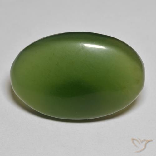 28.19ct Natural Verde oscuro Serpentina, Ovalada, Translúcido