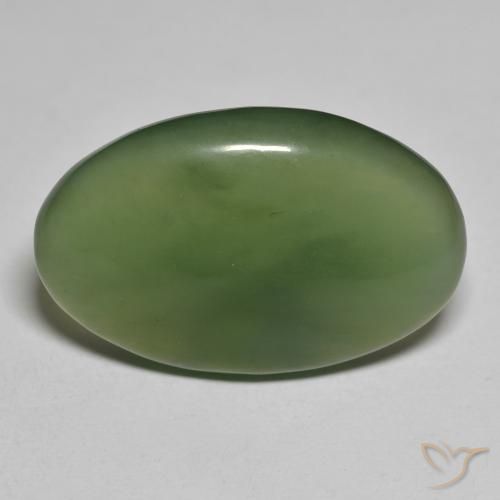 23.11ct Natural Verde oscuro Serpentina, Ovalada, Translúcido