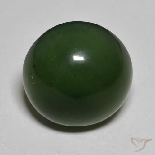 14.95ct Natural Verde oscuro Serpentina, Redondo, Translúcido