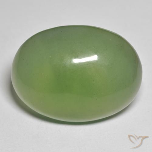 37.39ct Natural Verde oscuro Serpentina, Ovalada, Translúcido