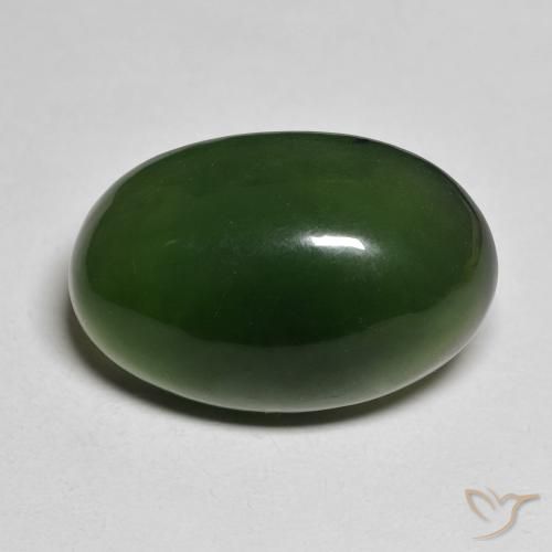 18.23ct Natural Verde oscuro Serpentina, Ovalada, Translúcido