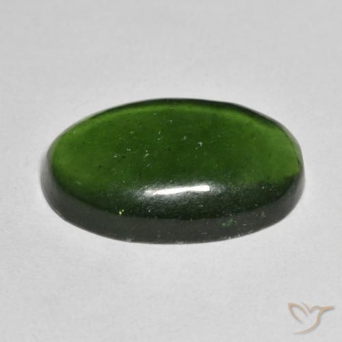 Serpentina Verde alga natural de 10.00 ct, Ovalada, Translúcido