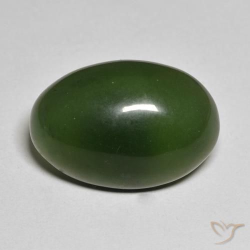 15.97ct Natural Verde oscuro Serpentina, Ovalada, Translúcido