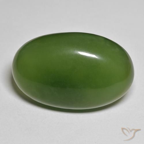 27.54ct Natural Verde alga Serpentina, Ovalada, Translúcido