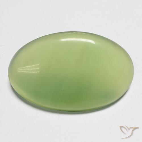 11.47ct Natural Verde medio Serpentina, Ovalada, Translúcido