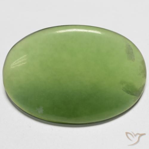 15.21ct Natural Verde cálido Serpentina, Ovalada, Translúcido