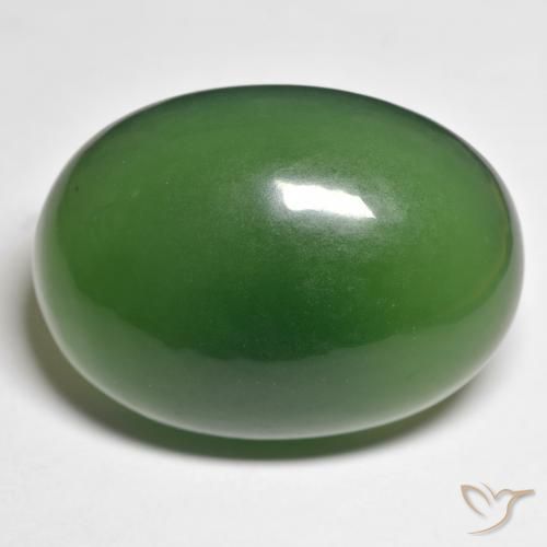 55.63ct Natural Verde bosque Serpentina, Ovalada, Translúcido