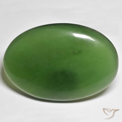 62.82ct Natural Verde medio Serpentina, Ovalada, Translúcido