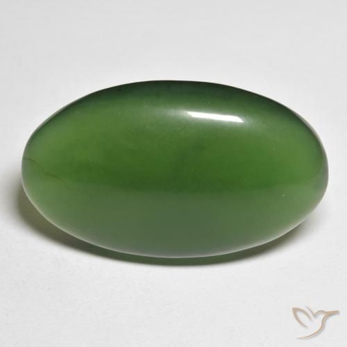 24.76ct Natural Verde bosque Serpentina, Ovalada, Translúcido
