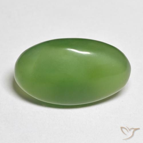 8.81ct Natural Verde bosque Serpentina, Ovalada, Translúcido