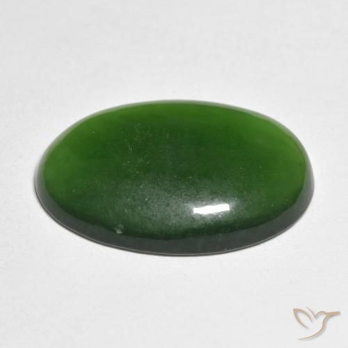 Serpentina Verde natural de 14.72 ct, Ovalada, Translúcido