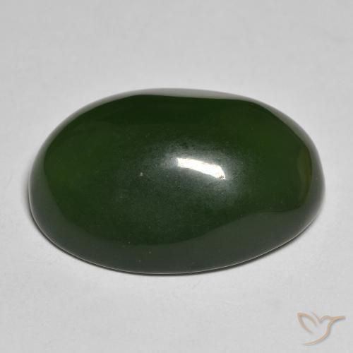 Serpentina Verde alga natural de 28.85 ct, Ovalada, Translúcido