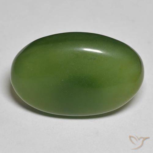 19.76ct Natural Verde terroso Serpentina, Ovalada, Translúcido