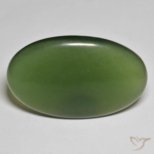 46.66ct Natural Verde oscuro Serpentina, Ovalada, Translúcido