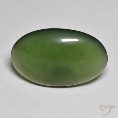 18.55ct Natural Verde alga Serpentina, Ovalada, Translúcido