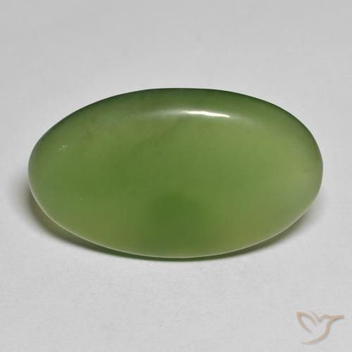 17.09ct Natural Verde alga Serpentina, Ovalada, Translúcido