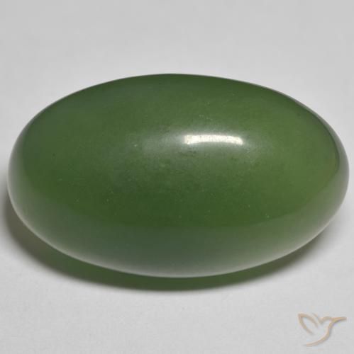 27.23ct Natural Verde oscuro Serpentina, Ovalada, Translúcido