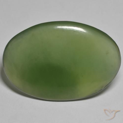 29.48ct Natural Verde oscuro Serpentina, Ovalada, Translúcido