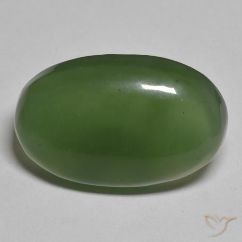13.02ct Natural Verde alga Serpentina, Ovalada, Translúcido
