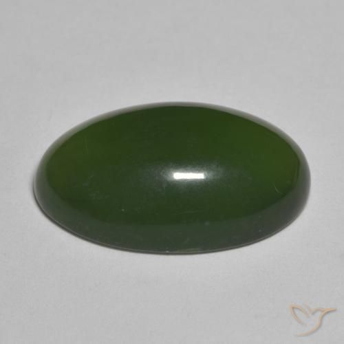 Serpentina Verde alga natural de 11.99 ct, Ovalada, Translúcido