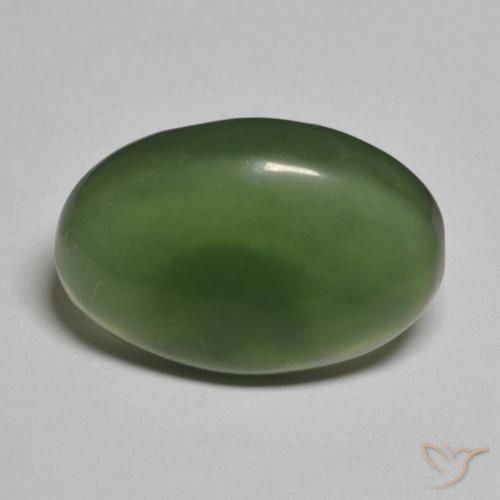 9.54ct Natural Verde alga Serpentina, Ovalada, Translúcido