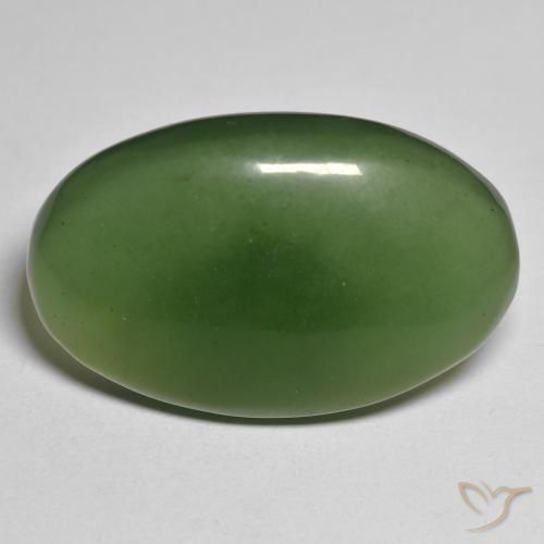 30.23ct Natural Verde oscuro Serpentina, Ovalada, Translúcido