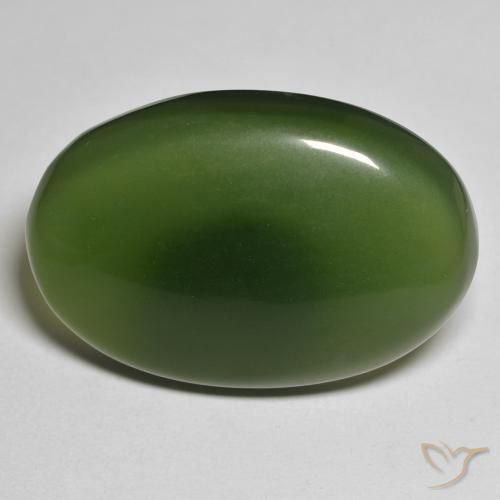 30.40ct Natural Verde alga Serpentina, Ovalada, Translúcido