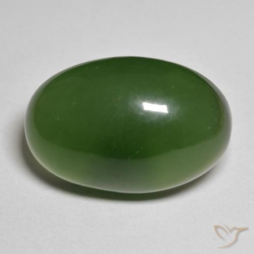 23.28ct Natural Verde oscuro Serpentina, Ovalada, Translúcido