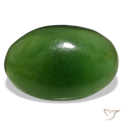 Serpentina verde natural de 11,27 ct, corte óvalo, transparente