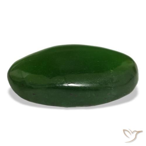 Serpentina verde natural de 11,27 ct, corte óvalo, transparente