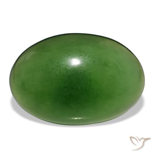 Serpentina verde de 9,58 ct, ovalado, transparente
