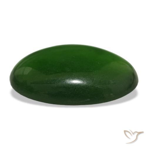 Serpentina verde natural de 9,58 ct, corte óvalo, transparente