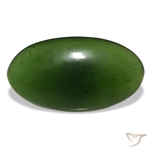Serpentina verde natural de 11,55 ct, corte óvalo, transparente