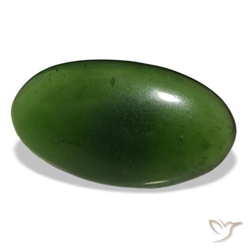 Serpentina verde natural de 11,55 ct, corte óvalo, transparente
