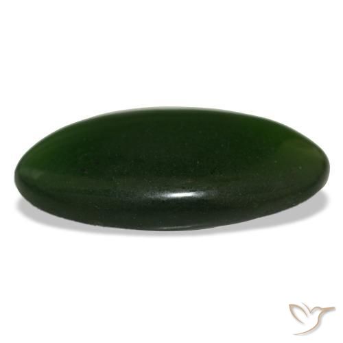 Serpentina verde natural de 11,55 ct, corte óvalo, transparente