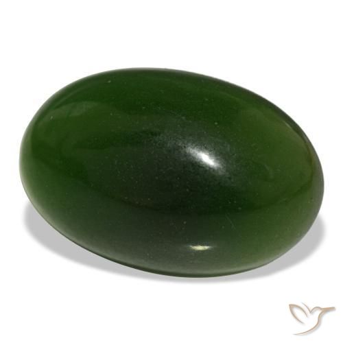 Serpentina verde natural de 15,11 ct, corte óvalo, transparente
