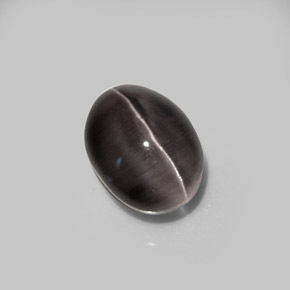 Sillimanite cat's eye marrón natural de 5,20 ct, corte óvalo, translúcido