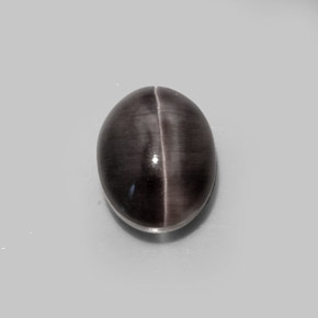 Sillimanite cat's eye marrón natural de 5,20 ct, corte óvalo, translúcido