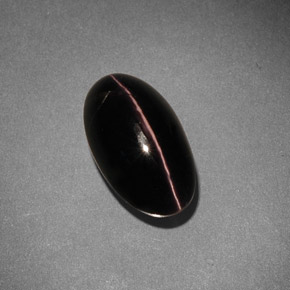 Sillimanite cat's eye marrón natural de 5,42 ct, corte óvalo, opaco