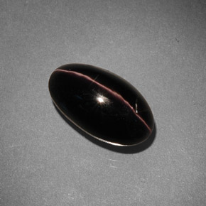 Sillimanite cat's eye marrón natural de 5,42 ct, corte óvalo, opaco